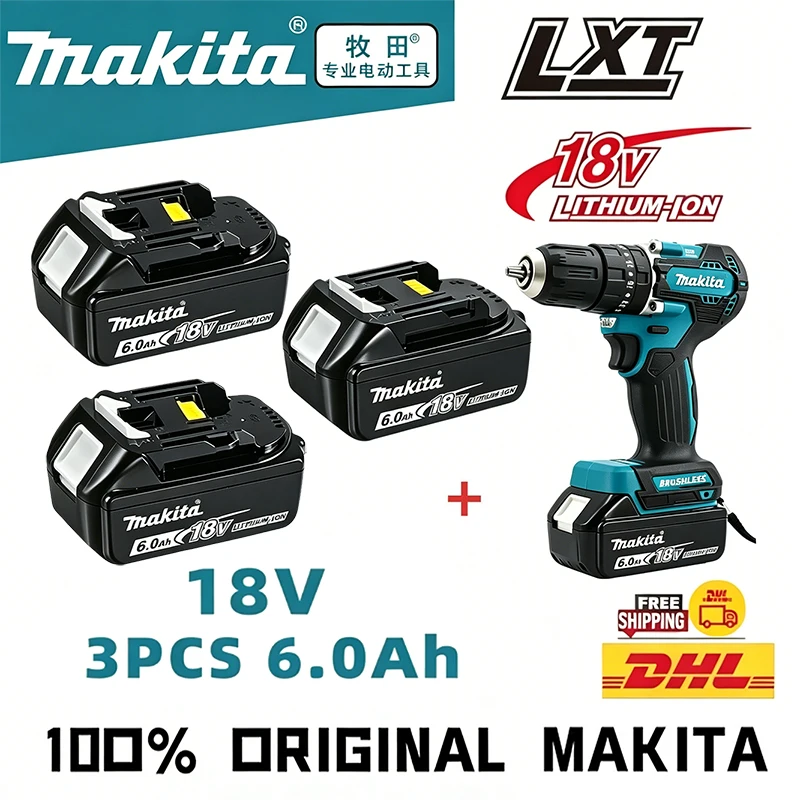

2026NewMakita 18V 5.0 /6.0/9.0Ah Lithium-ion Rechargeable Battery, Makita BL1840 BL1830B BL1830B Power Tool Battery, Charger