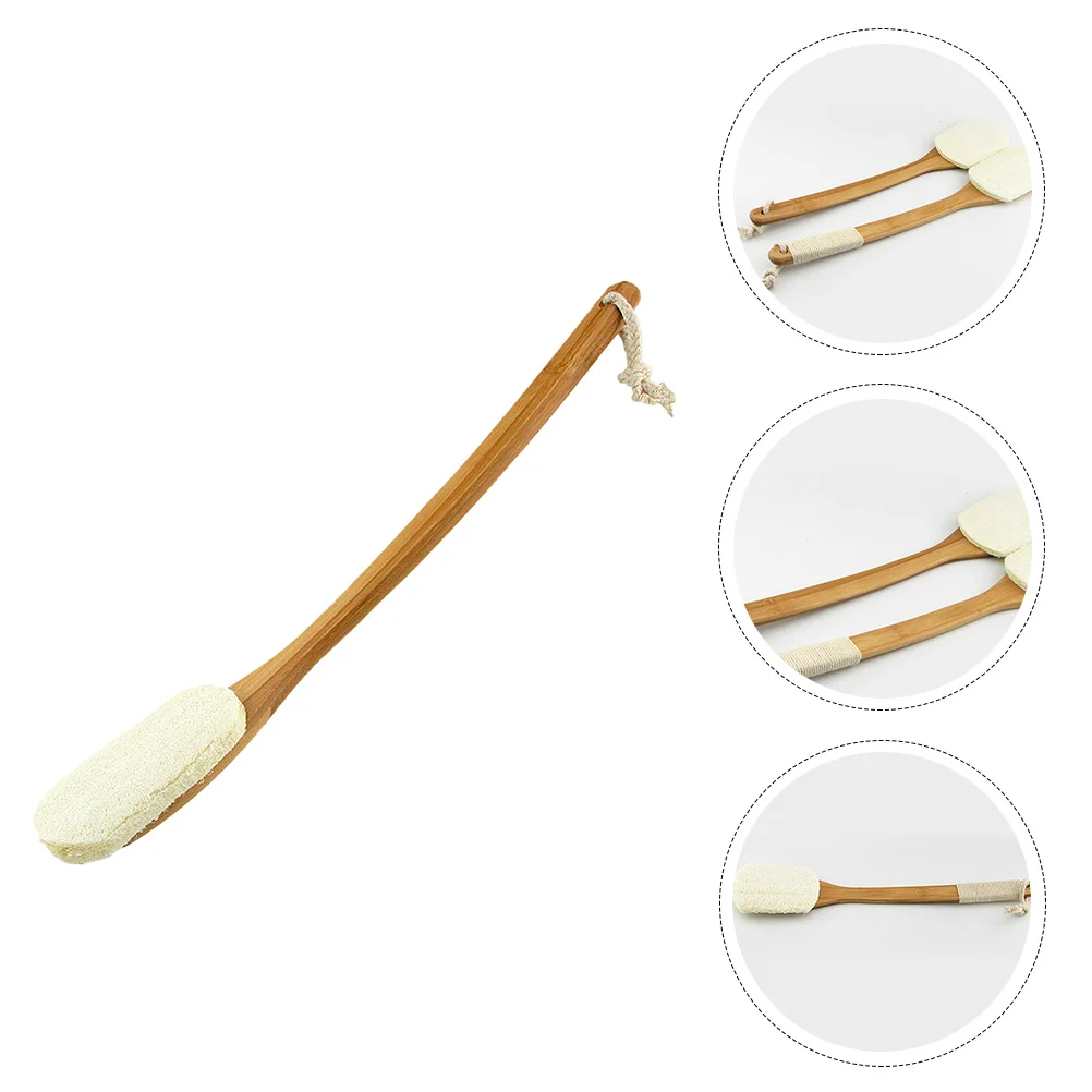 

1Pcs Loofah Bath Brush Long Handle Bathing Tool Shower Brush Easy Scrub Remove Dust Oil Pores Relax Massage Bathing Tool