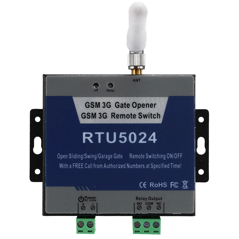 

RTU5024 GSM 850/900/1800/1900Mhz Gate Opener Relay Switch Wireless Remote Control Door Access