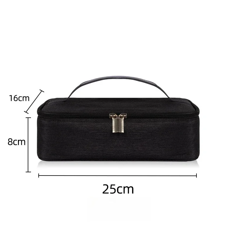Bento-Tasche mit Griff, doppelter Reißverschluss, wasserdicht, rechteckig, tragbar, Thermo-Lunchbox, Beutel, isolierter Lebensmittel-Bento-Aufbewahrungsbehälter – Detail 5
