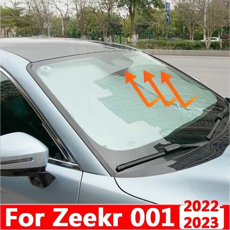 

For Zeekr 001 2022 2023 2024 Car Front Sunshade Window Windshield Shade Covers UV Protection Sunscreen Insulation Accessories