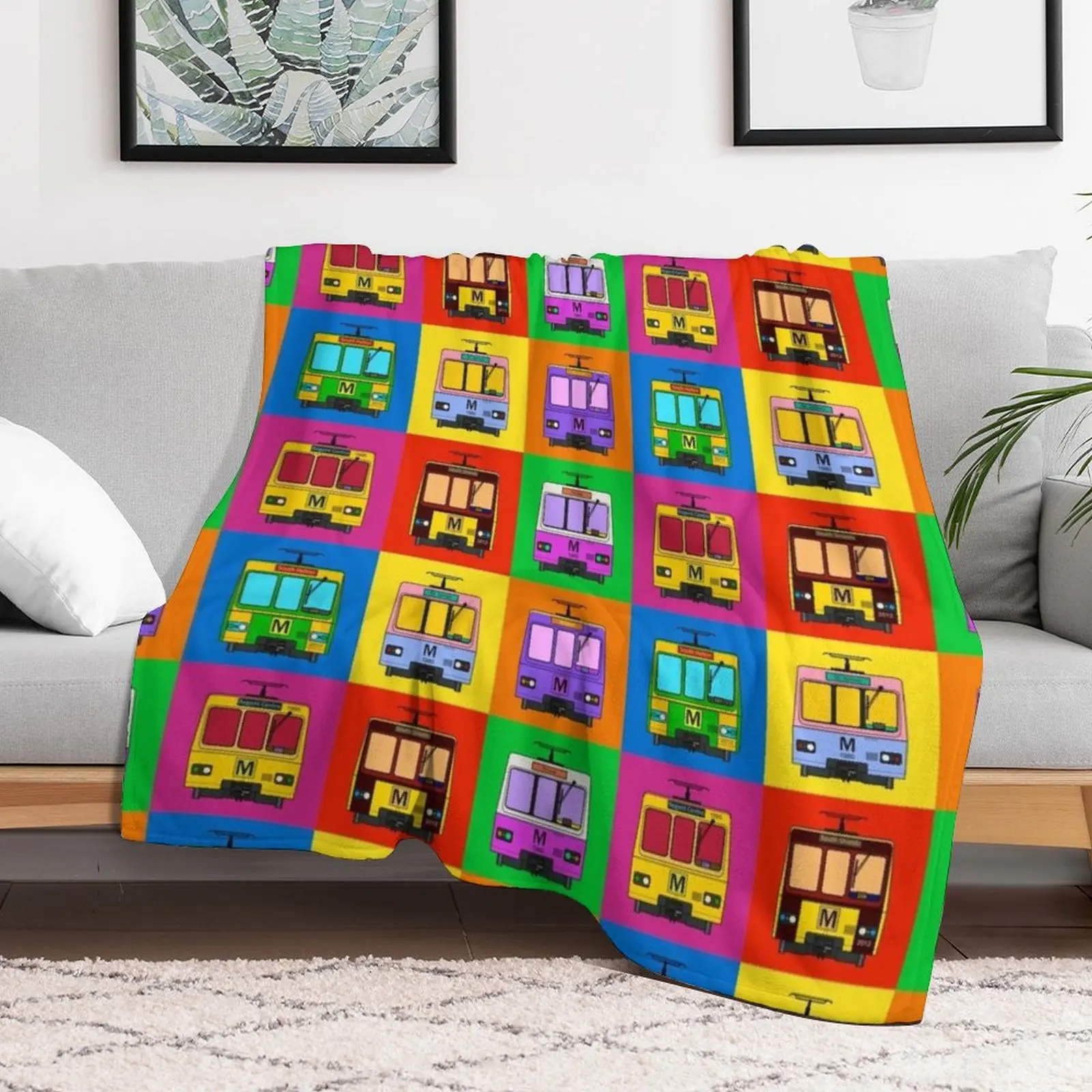 Metro Pop Art Throw Blanket Thermals For Travel For Decorative Sofa Beautifuls Blankets