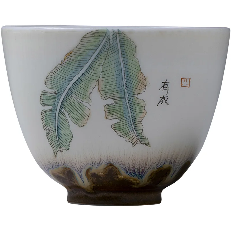 |teacups hand-painted ceramic kungfu kiln new colors in grain cup sample tea cup manual of jingdezhen tea service master