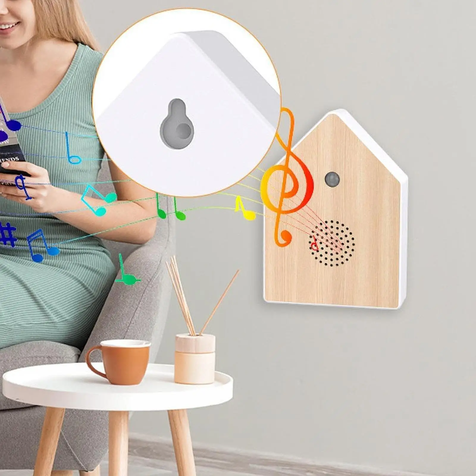 Bird Sound Box Bird Singing Speaker Indoor Ambient Noise Intelligent Bird Chirping Sound Machine Realistic for Garden Bedroom