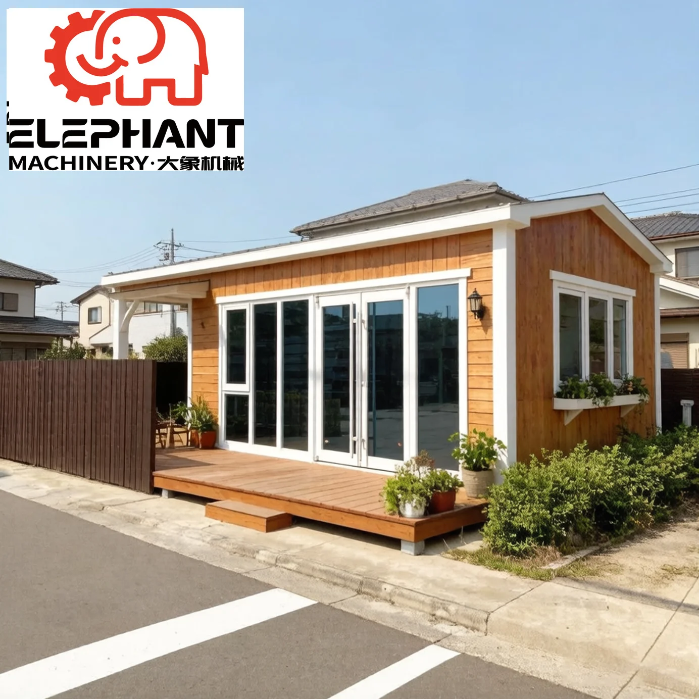ELEPNANT House Prefabricated Folding Container House Modern Expandable Flat Pack Living Office Building Kitchen Living Room