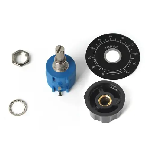 1 Set 3590S Precision Multiturn 5K 10K 100K ohm Precision Multiturn Potentiometer 10 Ring Adjustable Resistor Kit