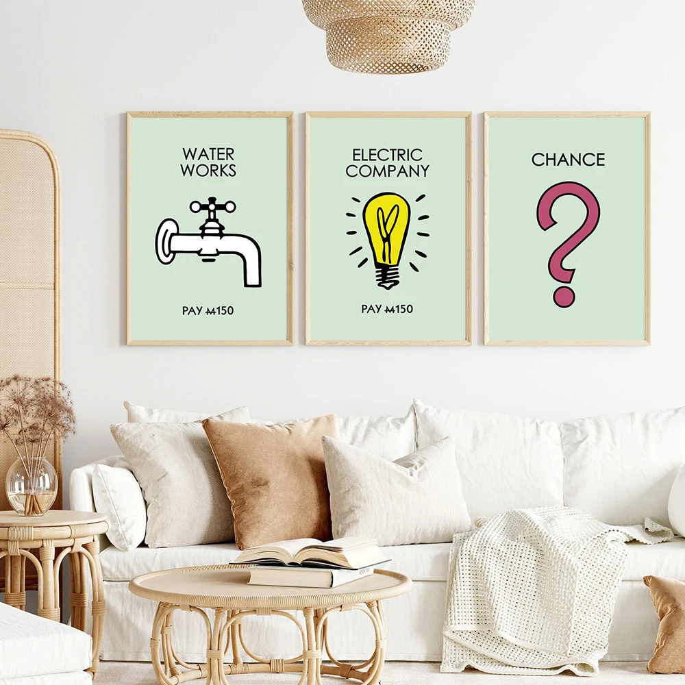Save Water Laundry Posters Electric Company Wall Art Canvas Paintings Prints Funny Quote Pictures for Bathroom Home Decoration
