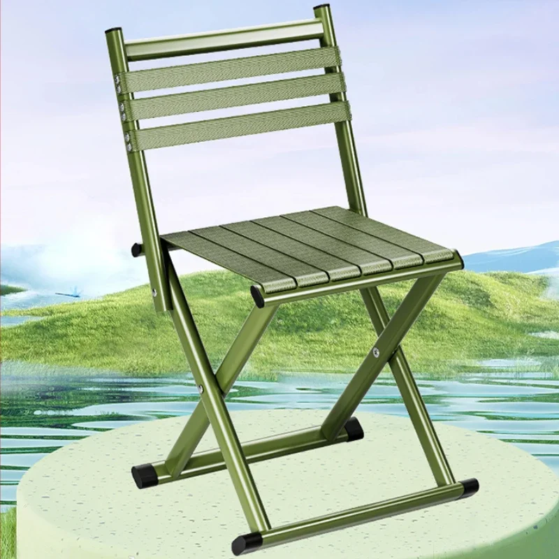 

Folding Stool Backrest Mazar Outdoor Portable Seat Camping Barbecue Equipment Fishing Sketching Chair Durable And Lightweight