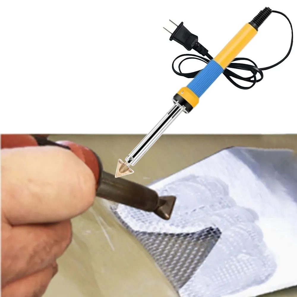 80W Leather Ironing Tool Crack Repair Smoothing Tool Repair Plastic Soldering Iron Car Bumper Welding Machine Plastic Welding