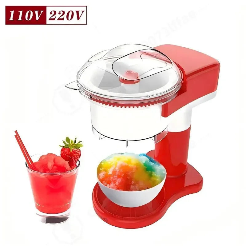 Electric Ice Crusher Shaved Ice Machine Household Smoothie Maker Snowflake Hail Ice Shaver For Milk Tea Shop