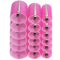 28pcs/Set Hair Rollers Set 18pcs Plastic Self Grip Hair Curlers 3 Sizes Hair Roller 10pcs Metal Clips DIY Hairdressing Tools