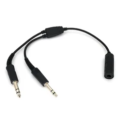 Airbus Headset Adapter kabel 7,1mm zu ga Dual Plug Kabel lange Lebensdauer Luftfahrt Kopfhörer leitung Zubehör Kabel