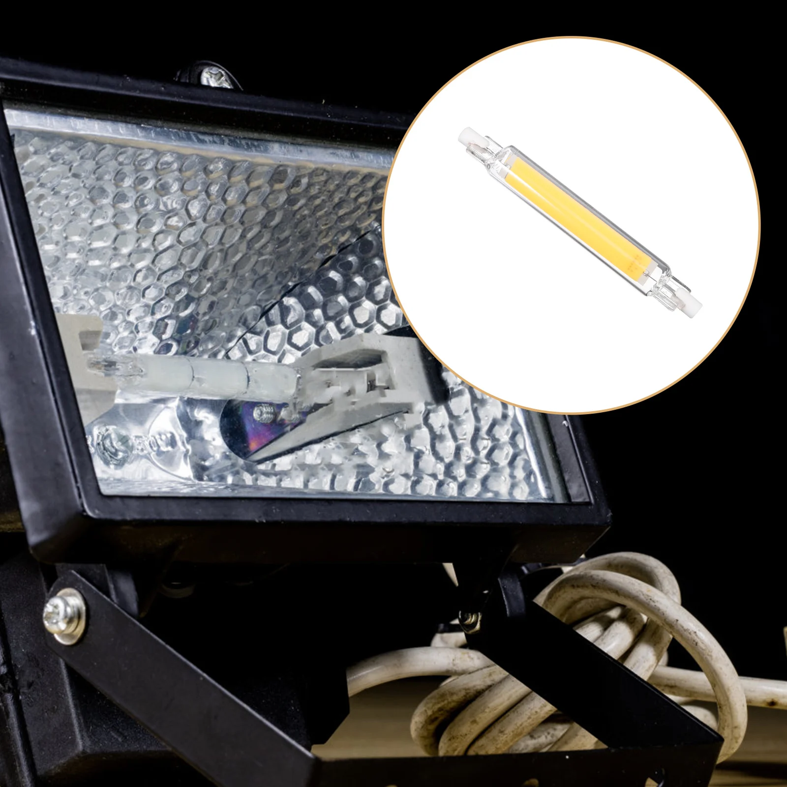 

1Pcs LED Double Ended Lamp 118Mm Horizontal Plug-in Replacement Halogen Bulb High Brightness No Flicker Energy Saving