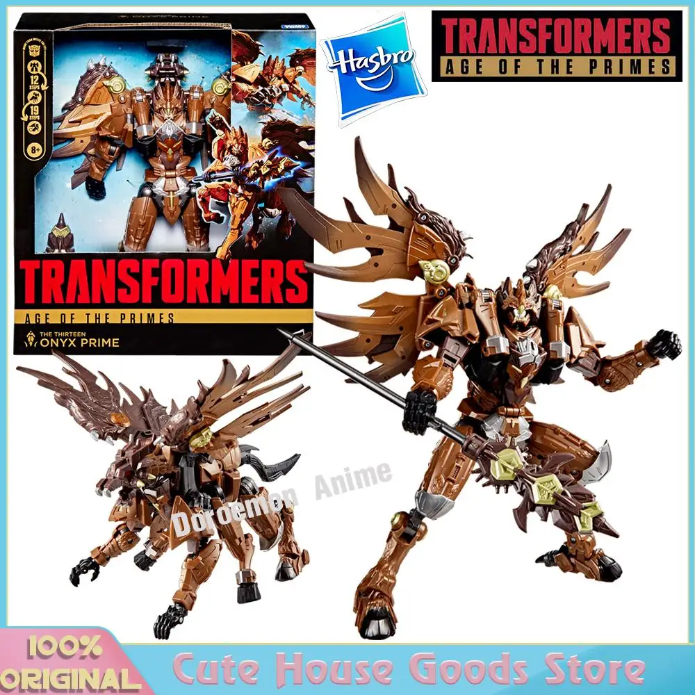 

In Stock Original Hasbro Transformers Age of The Primes Leader Class The Thirteen Onyx Prime Action Robot Figure Gifts for Kids