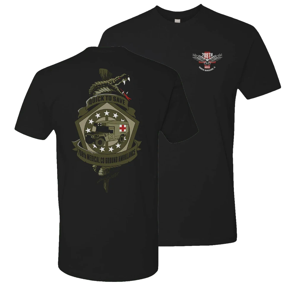 US Army 708th Medical Company T-Shirt 100% Cotton O-Neck Short Sleeve Summer Casual Mens T-shirt Streetwear