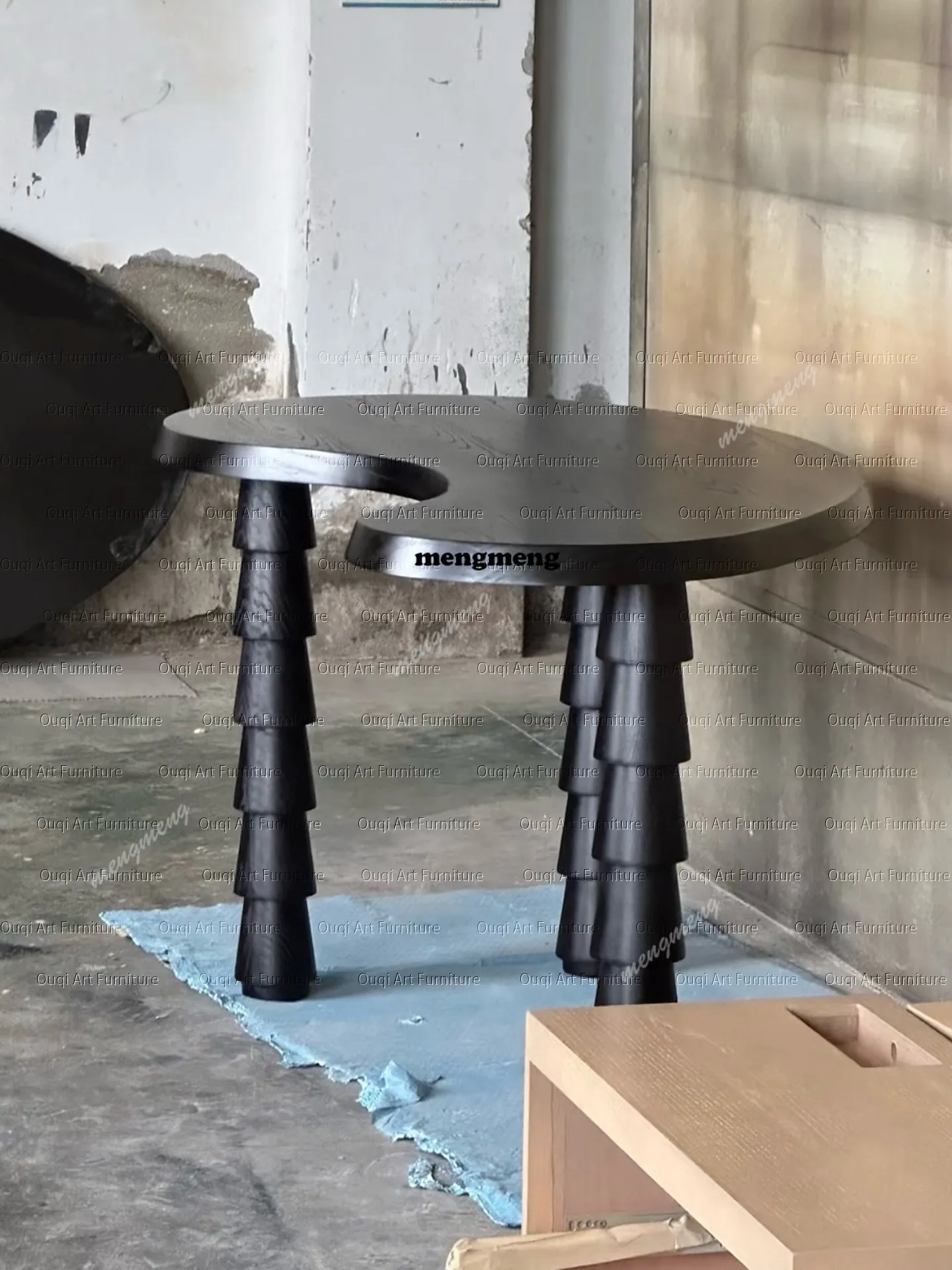 Medieval solid wood special-shaped cashew table household desk writing table designer special-shaped long table