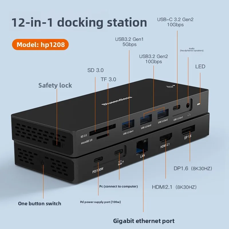 usb-c-docking-station-4k60hz-hdtv-triple-display-dual-hdmi-12-in-1-c-hub-pd100w-rj45-sd-tf-40-for-macbook-laptop