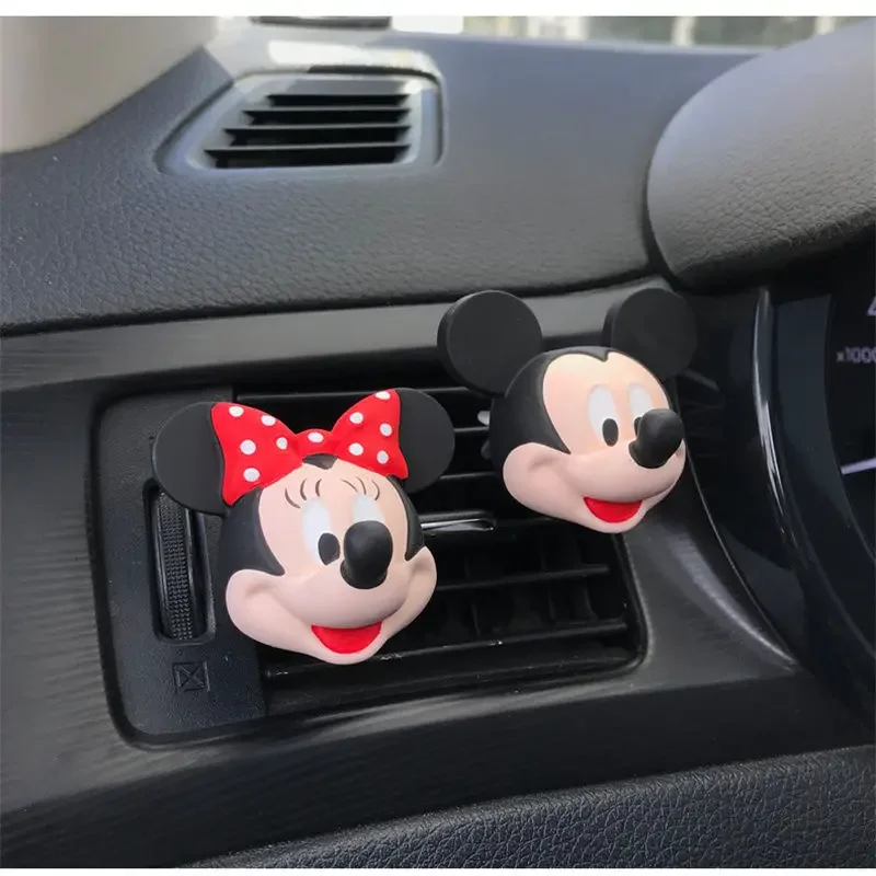 Disney Mickey Creative Vehicle Perfume Air Outlet Aromatherapy Lovely Cartoon Minnie Car Interior Decoration Accessories Gifts