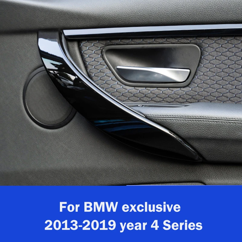 Door Carbon Fiber Color Pull Handle Inside Trim For BMW 4 Series 320li F30 F31 F32 F33 F34 F35 F36 F80 F82 F83 2013-2019 2
