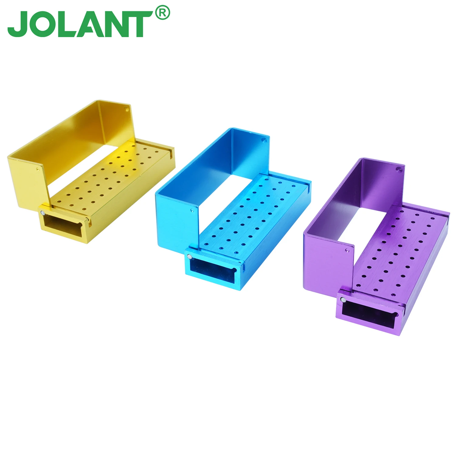 JOLANT 30 Holes Dental Burs Drill Disinfection Block High Speed Handpiece Holder Aluminium Instrument Dentistry Tools