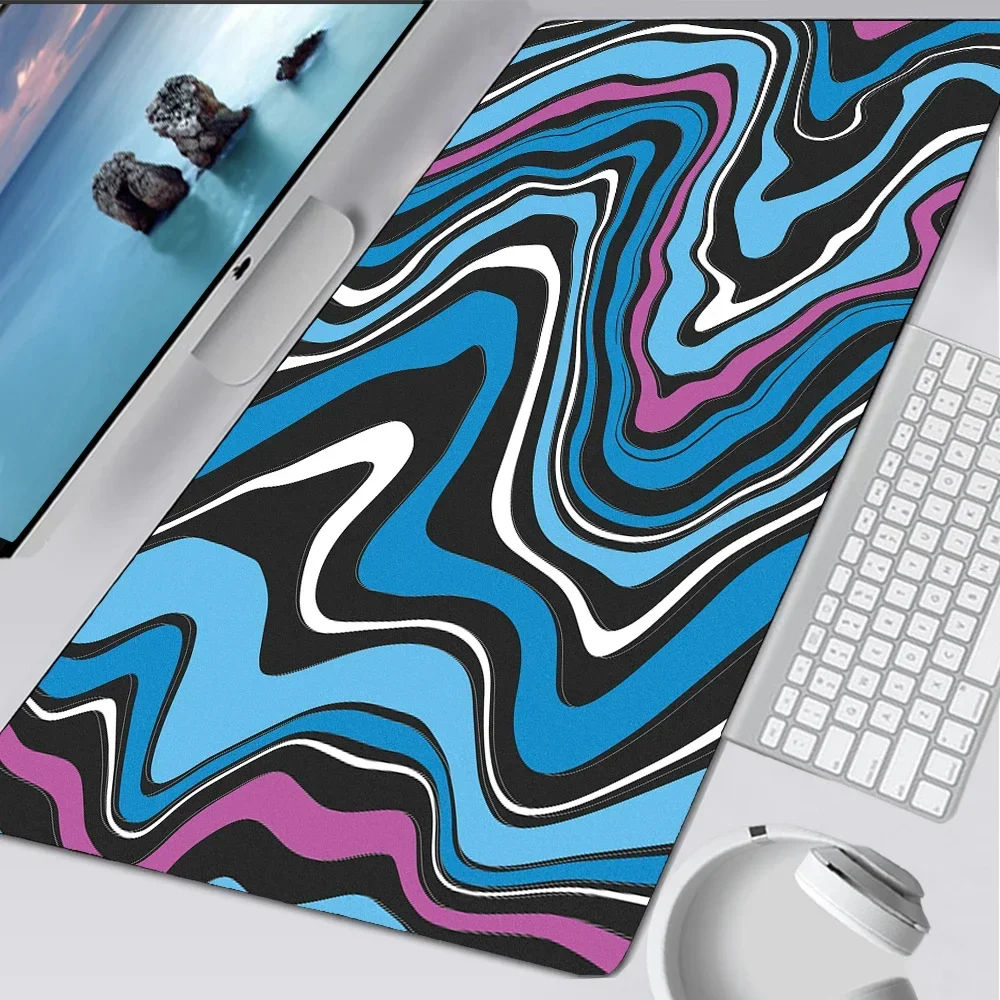 Strata Liquid Blue Gaming Mouse Pad Gamer Speed Company Large Desk Mat Computer Washable Keyboard Mouse Pad 90x40cm Gamer Office