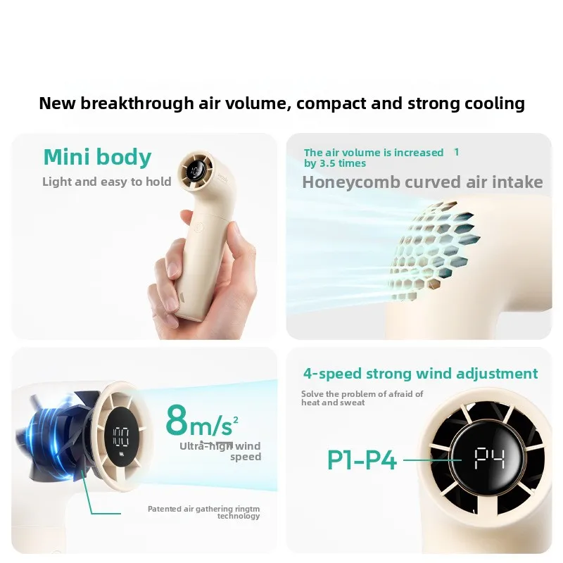 15000 دورة في الدقيقة سريع المحمولة المحمولة مروحة تربو 4 سرعات الرياح قابل للتعديل مروحة شخصية صغيرة USB تعمل مروحة رمش كهربائية