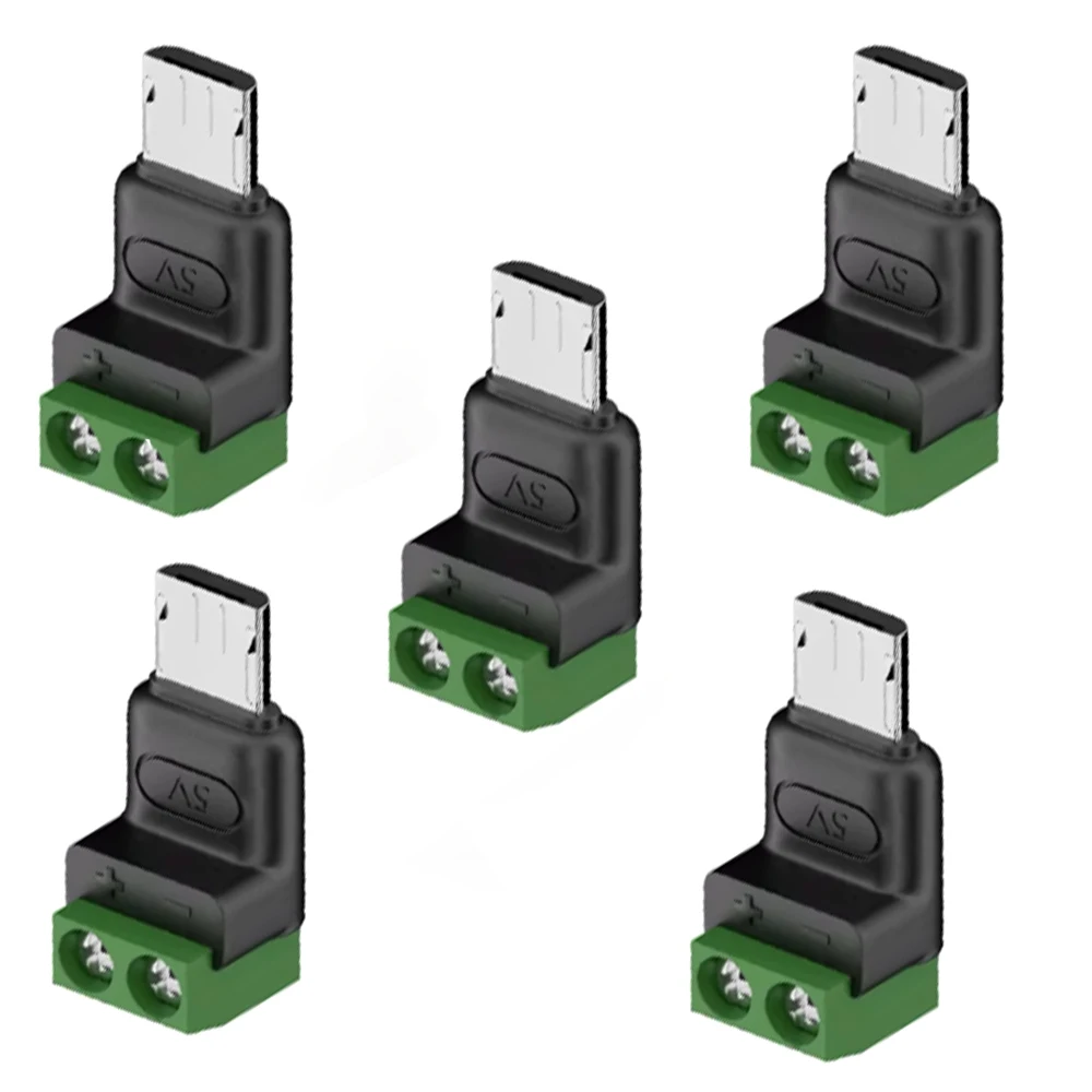 5 Stück Typ-C 2-Pin-Adapter, lötfreier Schnellanschluss, grüner Anschluss für Kabel/Powerbanks/DIY, universell für Zuhause/Reisen