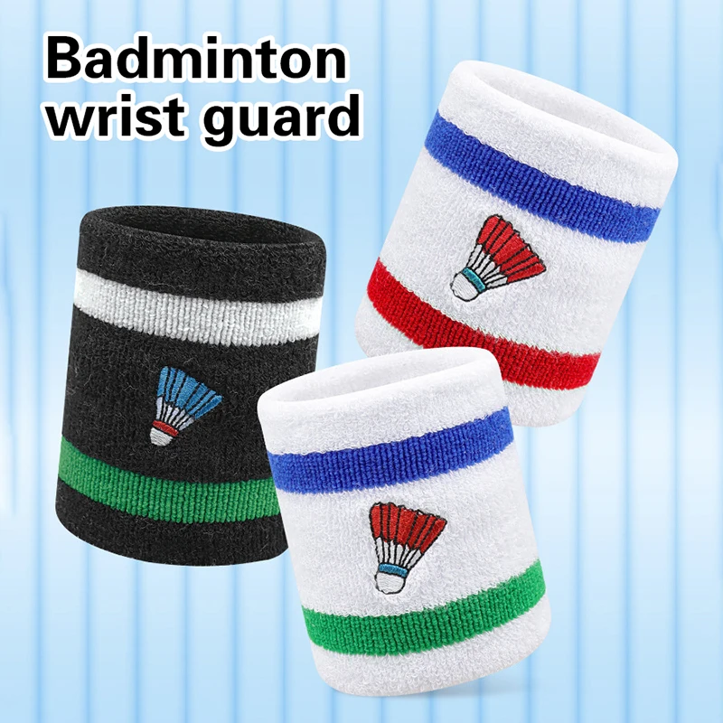 1 PCS Badminton Wrist Guard Cotton Adult Kid Sport Sweatband Embroidered Logo Gym Running Safety Support Wrist Protection Gear