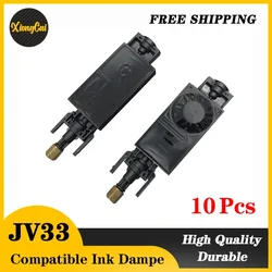 Amortecedor de tinta UV com conector, porca de cobre, solvente compatível, Epson DX5, TX800, Mimaki JV33, JV5, 10pcs