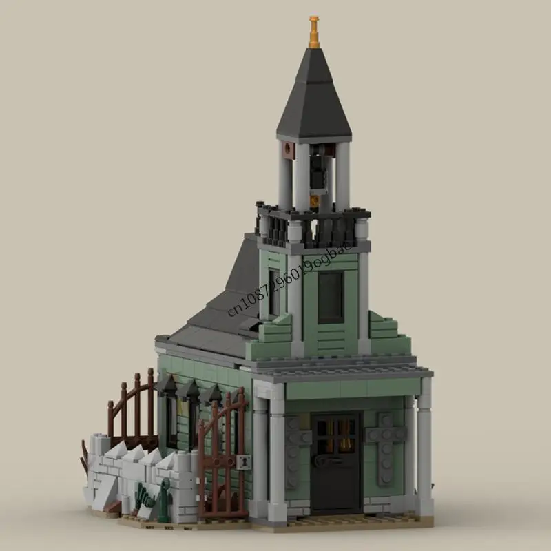 New 703Pcs Moc European Medieval Street View Old Western Church Model Custom Puzzle Diy Creative Ideas Kids Toys Birthday Gifts