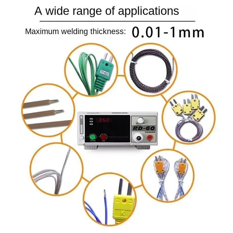 0.01-1Mm Rd-60A/60B zgrzewanie punktowe termopara zgrzewarka doczołowa precyzyjna metalowa sonda pomiarowa do pomiaru temperatury wiązana