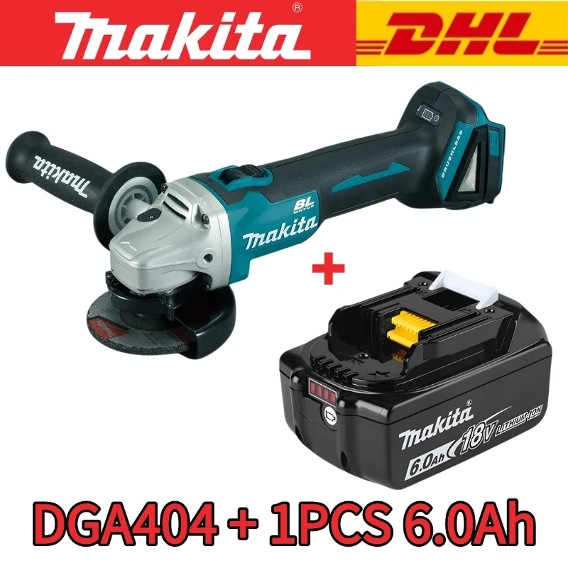 Makita DGA404 18V Akkulaagse Hoekslijpmachine 125mm Borstelloze Motor 10000RPM voor Professioneel Metaalbewerking en Slijpen