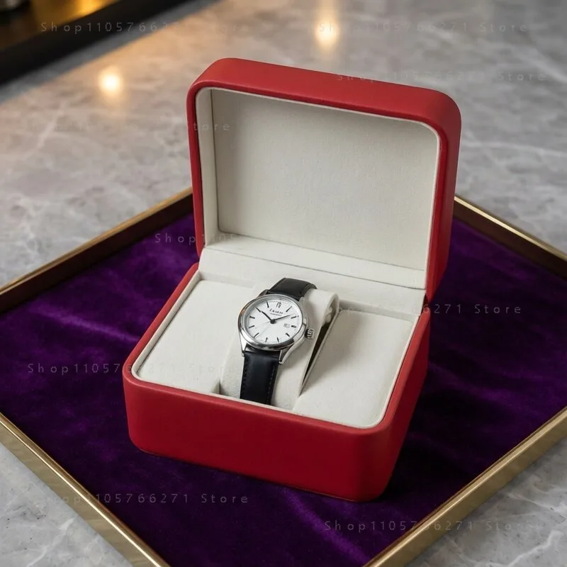 Universal Red Watch Gift Box, Luxury Watch Presentation Case, Compatible with Style Watches