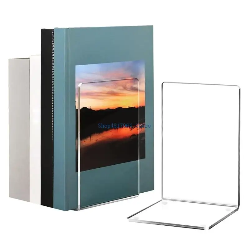 T3LB Acrylic Elegant Bookends Bookshelfs for Displaying Books, Music Sheets, Books Stand for Display, Book Display Stand