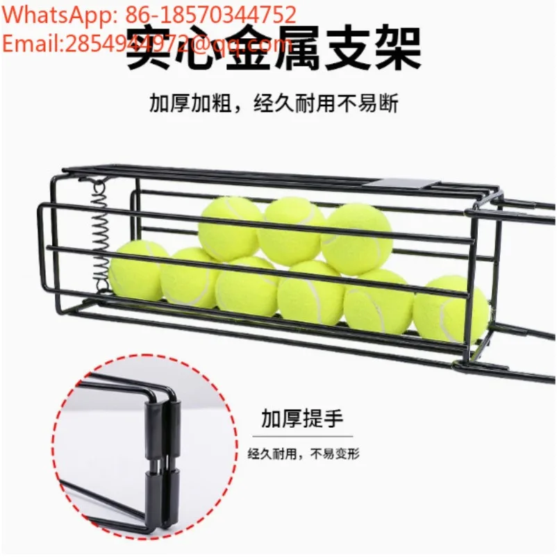 Multi‑size Tennis Ball Picker Collector Wheeled Cart Portable Tennis Ball Storage Basket Frame for Court Training Ball
