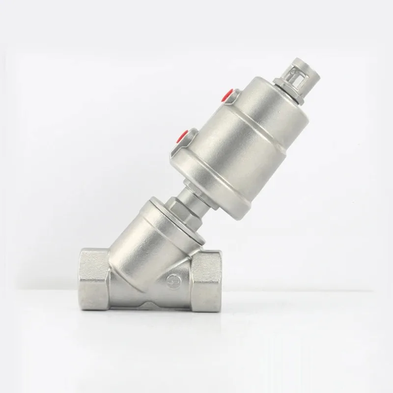 

DN15 Stainless Steel Pneumatic Angle Seat Valve 16bar NC for Steam Gas Oil Control
