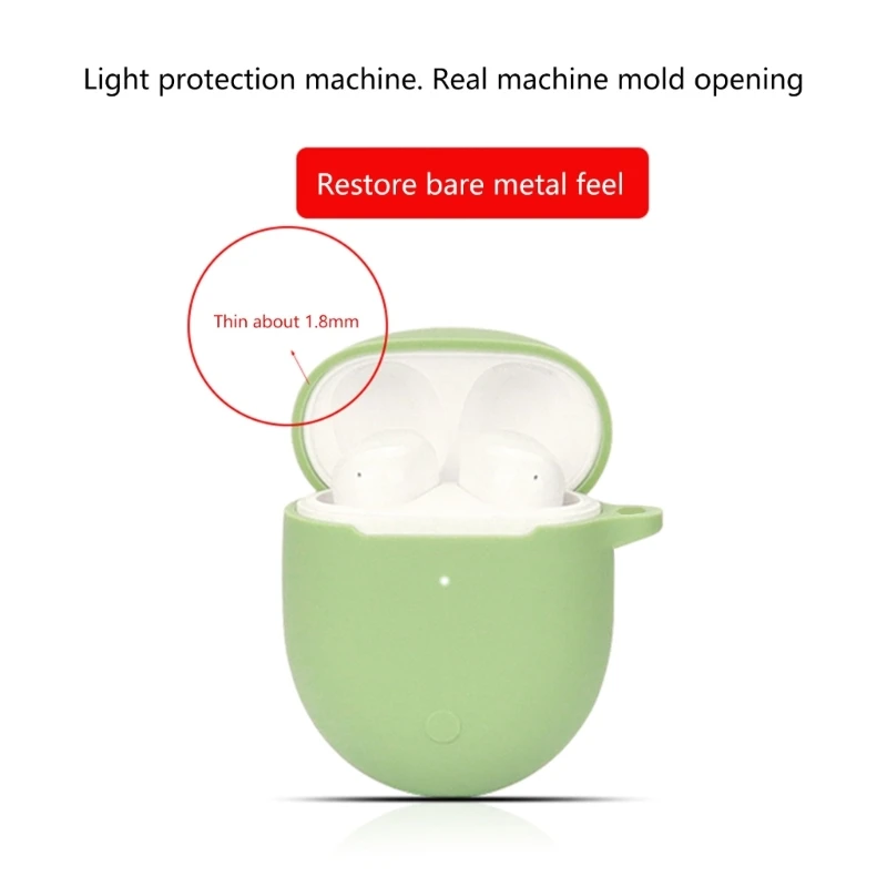 Scratchproof Carrying Case Shockproof Skin for Redmi Buds 3 Headphone Dustproof Soft Housing Washable Silicone Sleeve