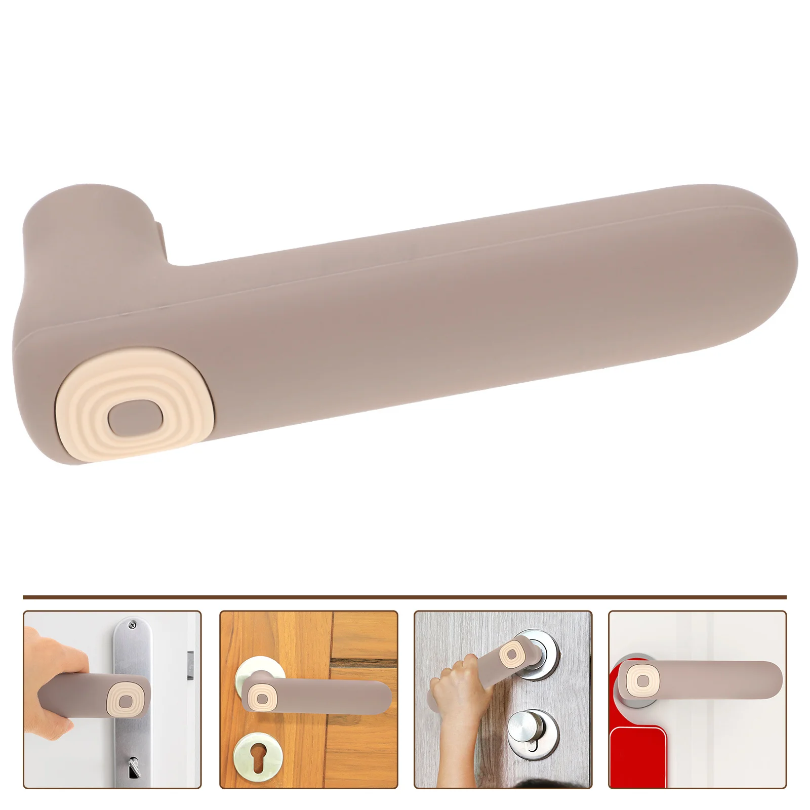 Cubierta de manija de puerta de silicona, funda protectora para habitación de niños, perilla de puerta anticolisión suave, amortiguador, reducción de ruido