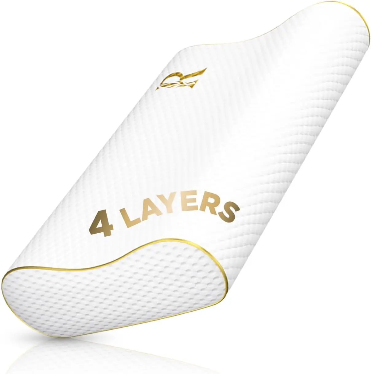 

Ортопедическая подушка из пены с эффектом памяти с 4-слойным контурным дизайном Queen для сна на боку и снятия боли в шее, сертифицирована CertiPUR-US