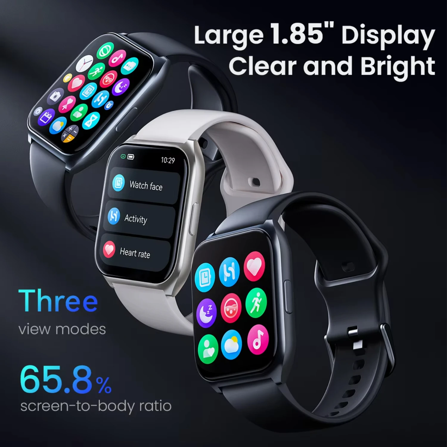 

Смарт-часы Watch 2 Pro (LS02 Pro) с дисплеем 1,85 дюйма, монитор сердечного ритма SpO2, 100 режимов тренировки, умные часы для мужчин и женщин