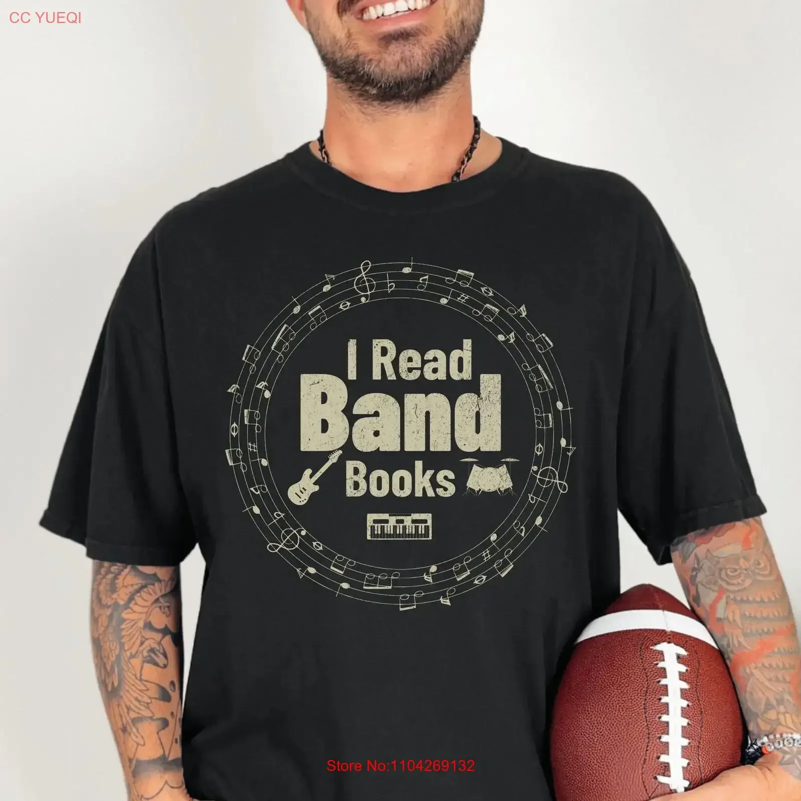 Funny T Shirt for Readers and Musicians Book Lover Humorous Bibliophile Apparel Pun vintage Washed graphic Unisex