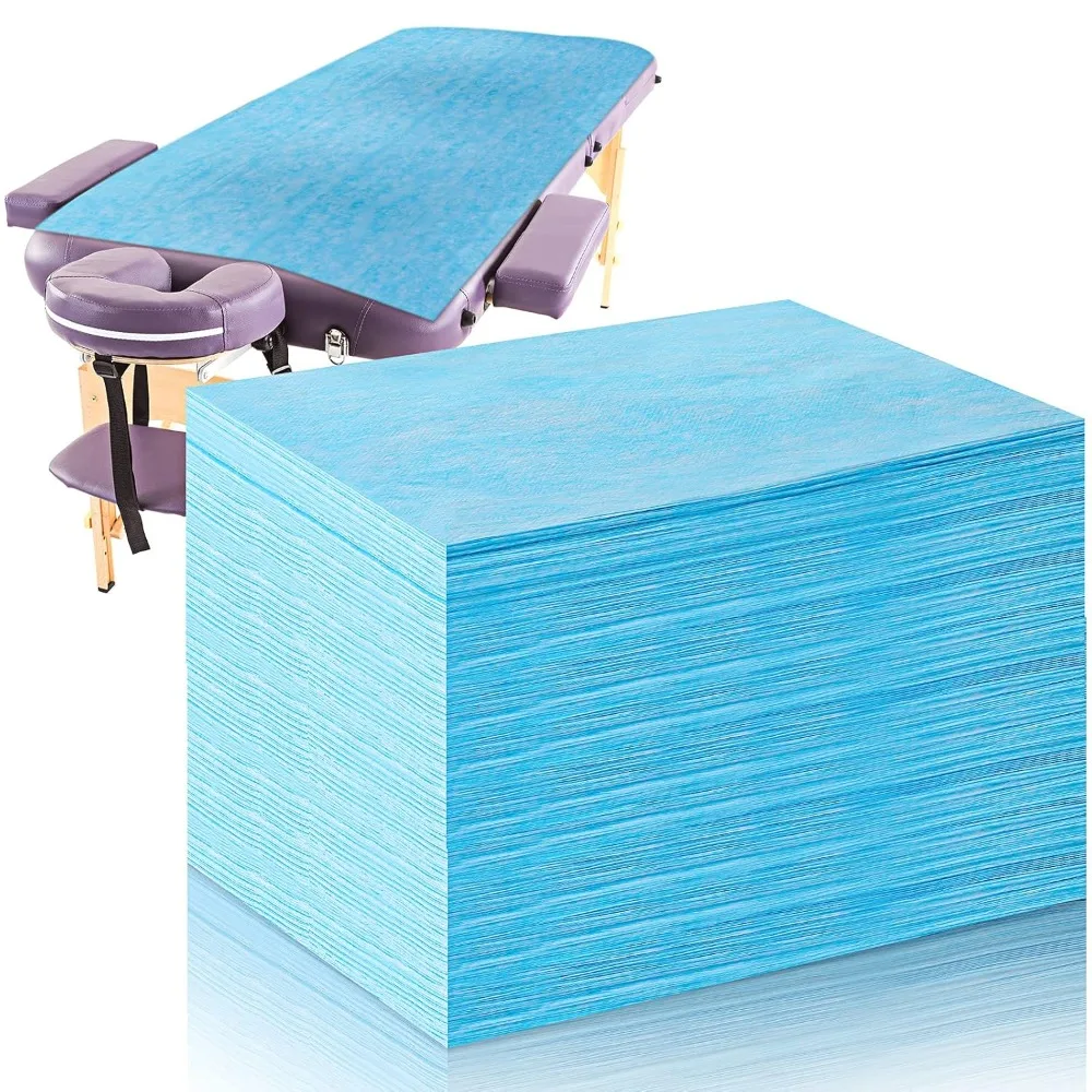 

100 Pieces 31 X 70 Inches Disposable Bed Sheets Bed Cover Massage Table Sheet Non-woven Fabric for Spa Lash Beauty Salon Hotels