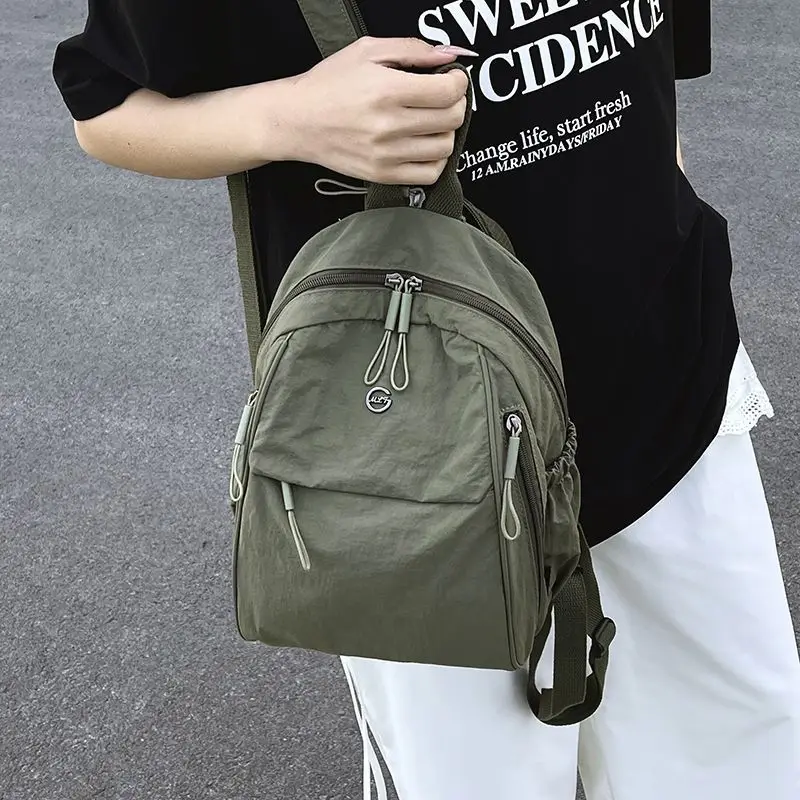 2025 New Summer Backpack, Simple and Versatile Crossbody Bag, Women's Outdoor Travel Bag, Lightweight Commuter Student School Ba