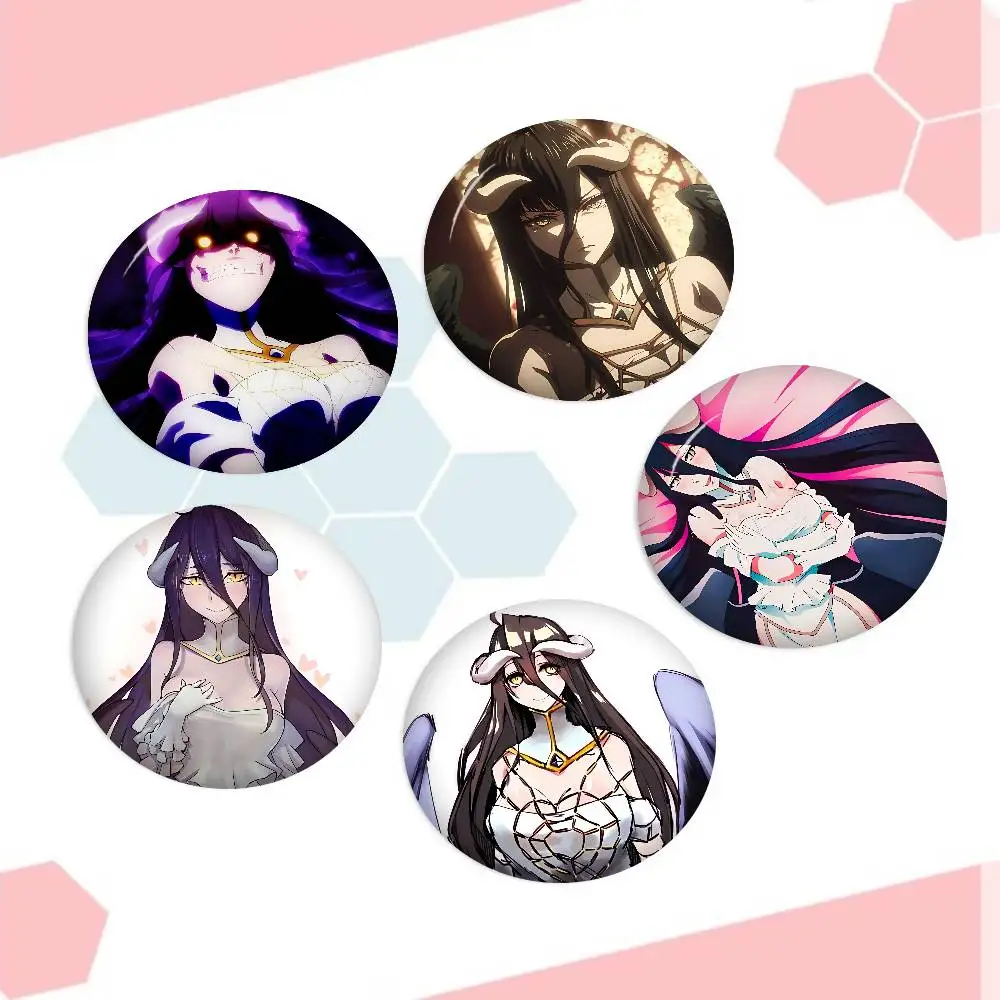 Cartoon-O-Overlord Creator Tinplate Pin Button Custom Anime Role Old-school Brooch Cartoon Collar Badge Jewelry Gift Fans