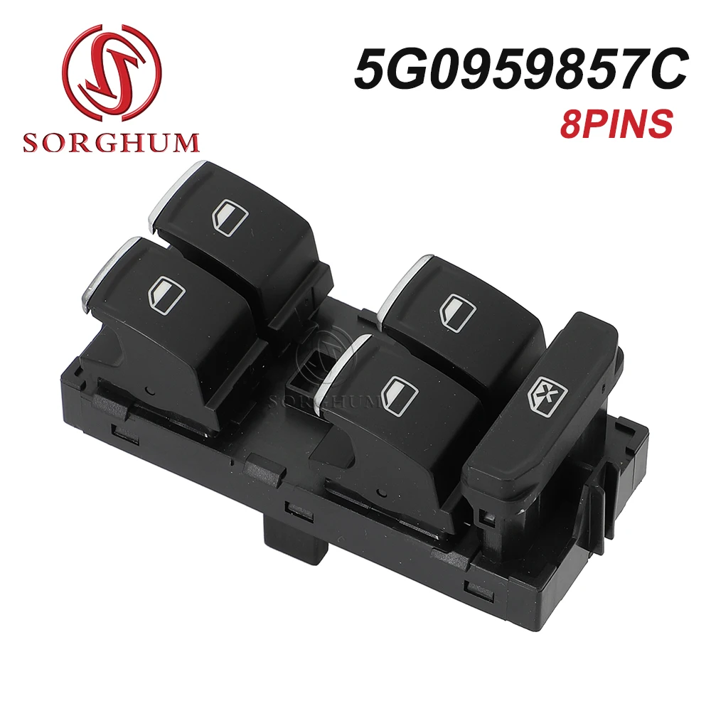 SORGHUM 5G0 959 857C For VW Golf MK7 Passat B8 Tiguan Car Master Power Window Control Switch 5G0959857C 5GG959857C 5G0959857