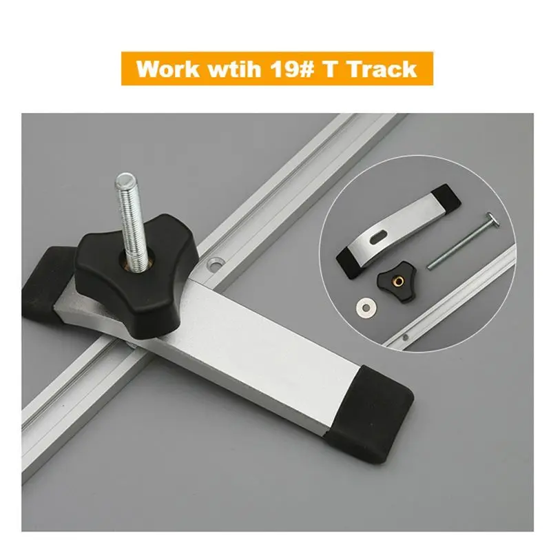 AS63-T-Track Hold Down Clamp With T Bolts Silder Aluminum Alloy Woodworking Clamps For Routers Drill Presses Table Saw