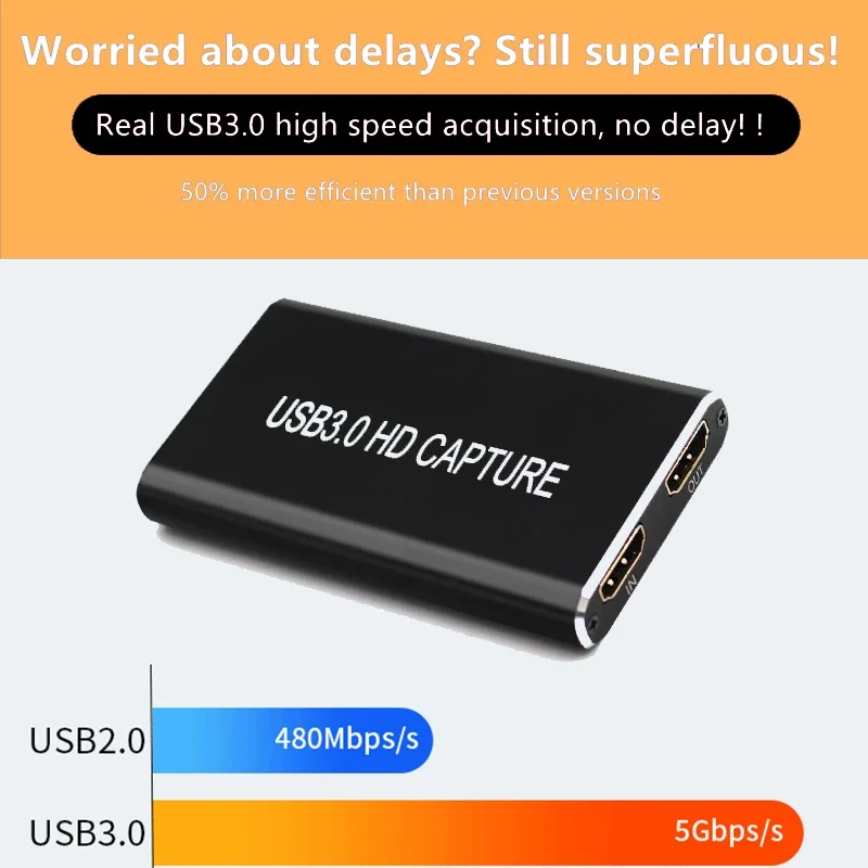

4K USB 3.0 карта видеозахвата HDMI-совместимый 1080P 60fps HD видеоколлектор для игровой карты захвата ПК в прямом эфире