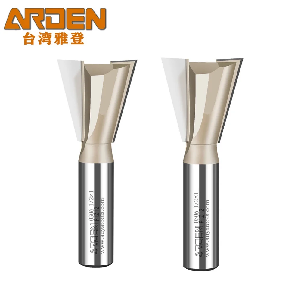 ARDEN Dovetail Router Bit Tool Woodworking Carbide Tenon Groove Milling Cutter Wood Drawer Cabinet Clapboard Dovetail CNC Tool