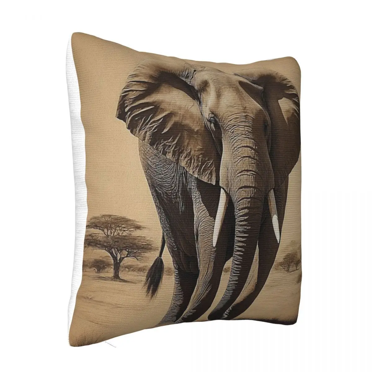 Elephant In Serengeti A Sketch Home Decor Home Decor Items Home And Decoration Pillow Case Pillow Cover