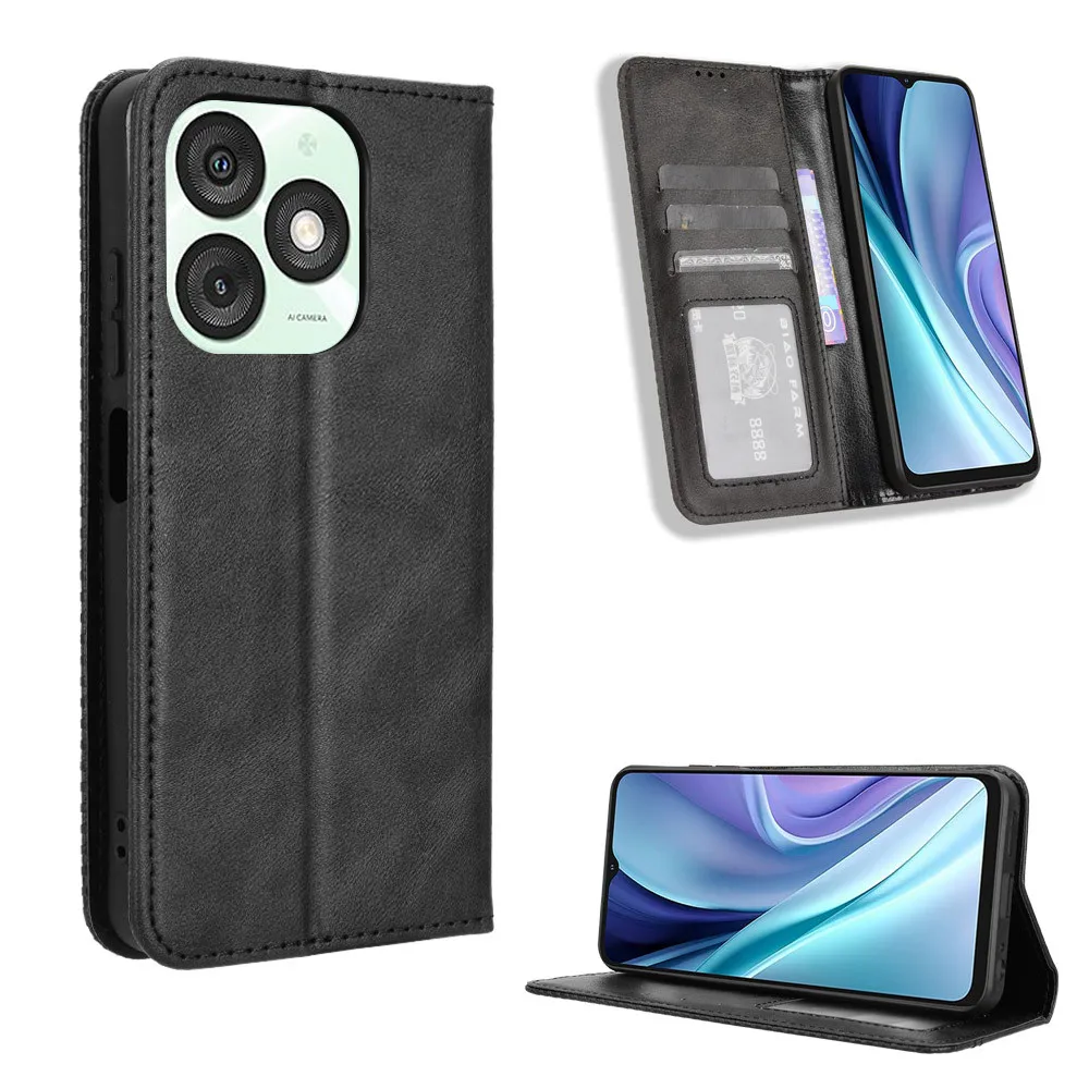 For ITEL A50 Luxury Flip PU Leather Wallet Magnetic Adsorption Case For ITEL A50 A 50 ITELA50 Phone Bag